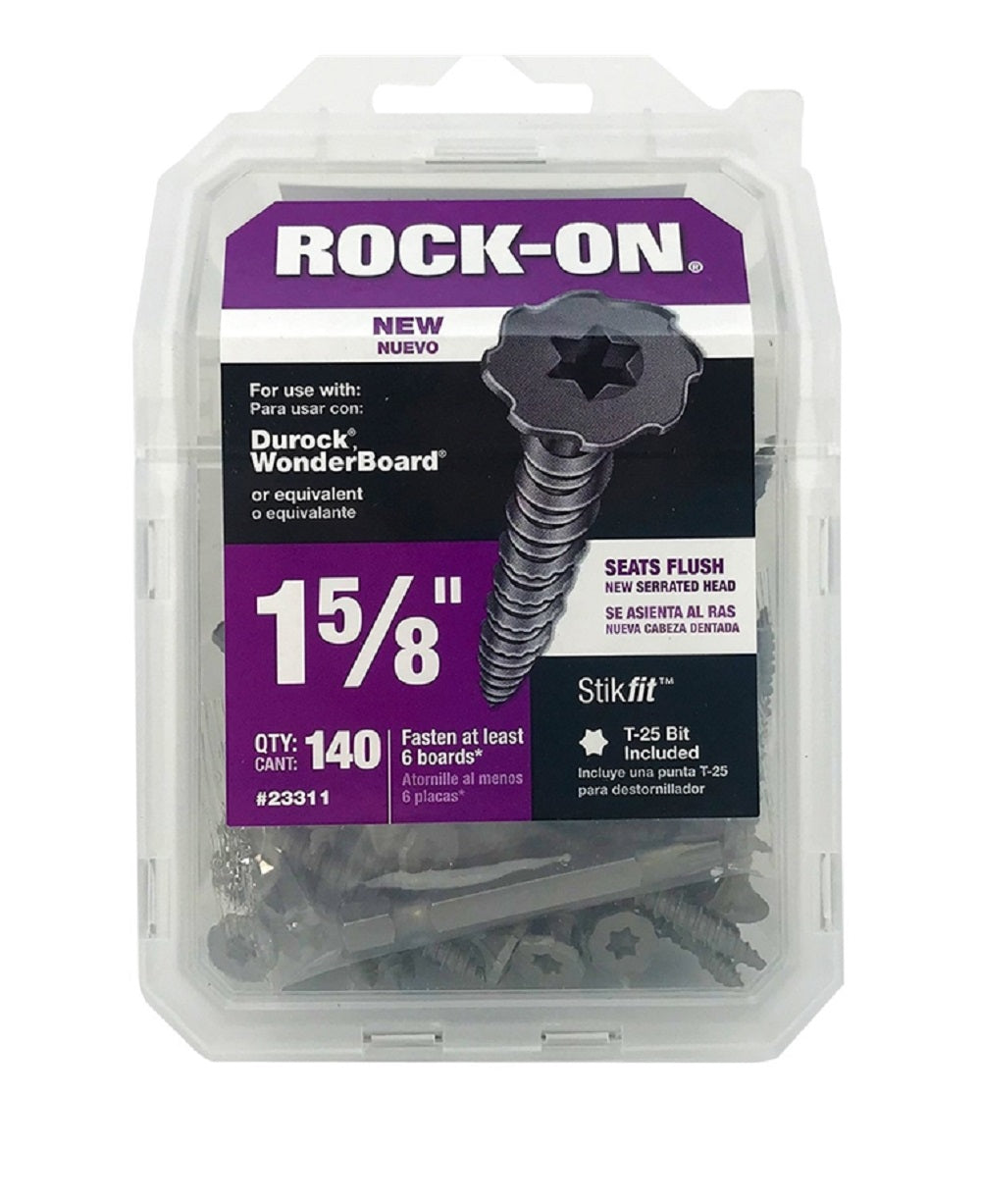 Rock-On 23311 Cement Board Screws, # 9 x 1-5/8", Climacoat