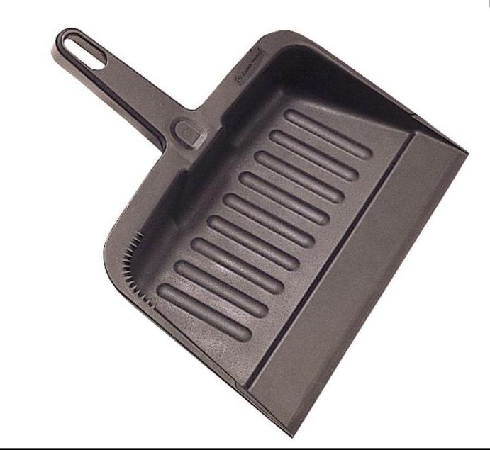 Rubbermaid FG200500CHAR Heavy-Duty Dustpan, Charcoal