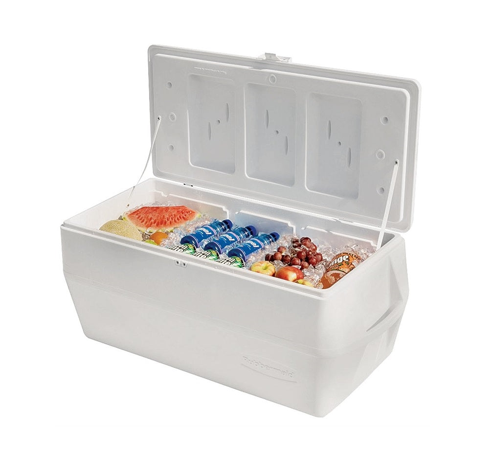 Rubbermaid 2B8001 Marine Cooler, 150 Quart, White