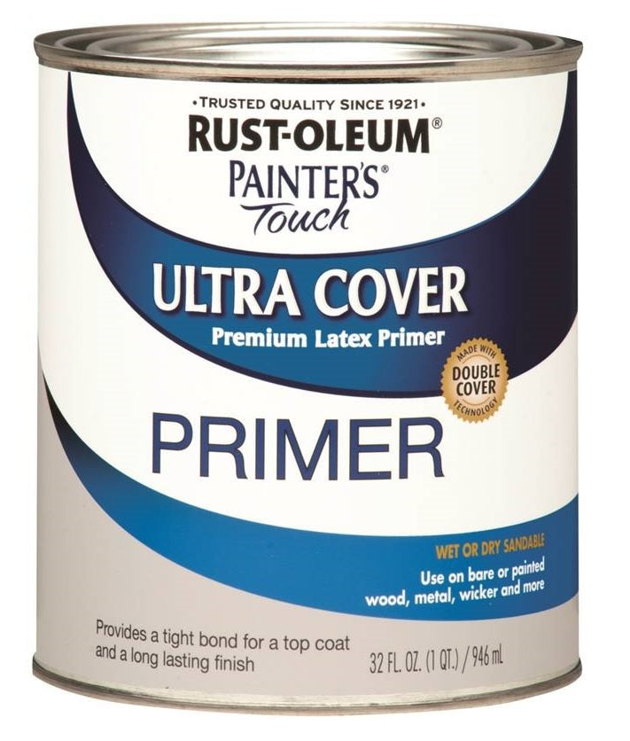 Rust-Oleum 1980502 Multi-Purpose Acrylic Latex Paint Qt, Gray Primer