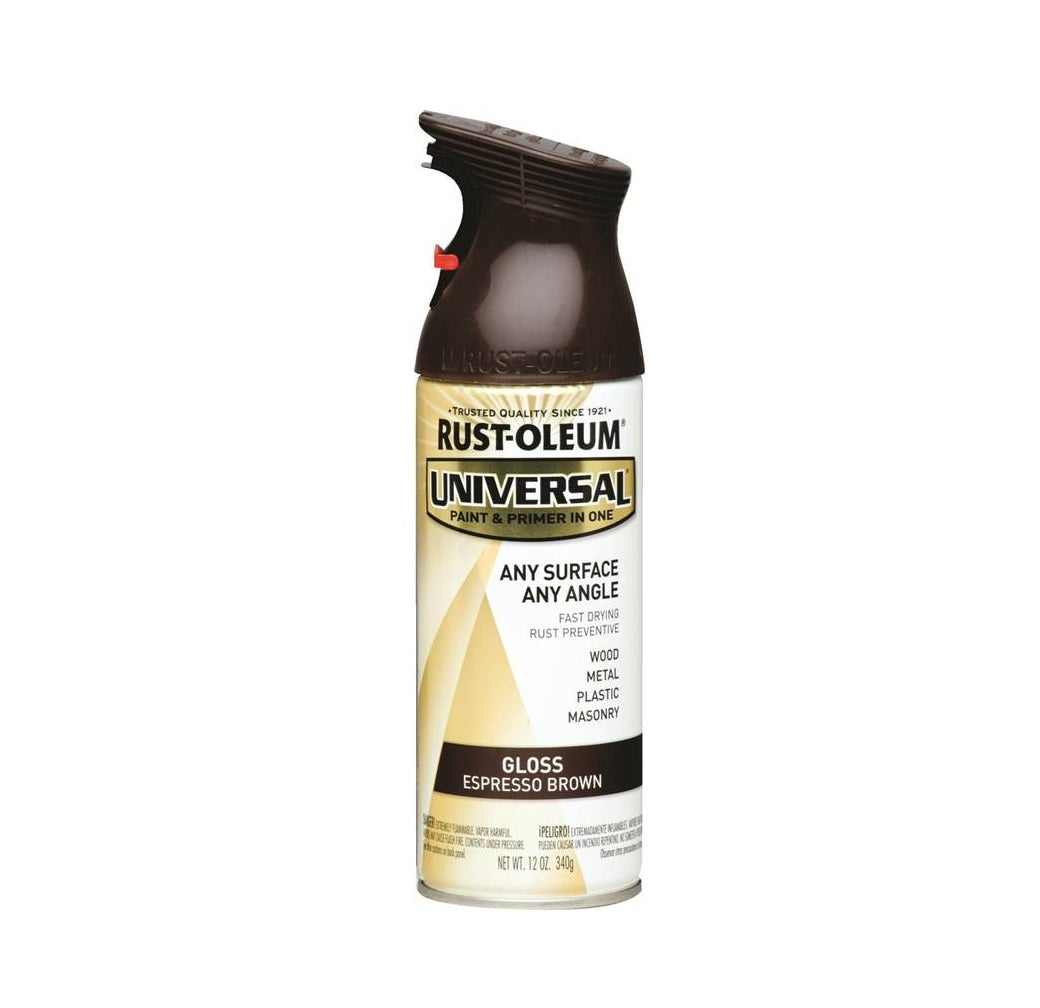 Rust-Oleum 245215 Universal Topcoat Spray Paint, Espresso Brown, 12 Oz