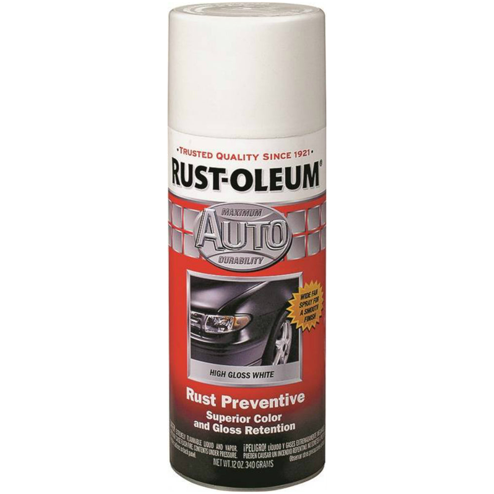 Rust-Oleum 252468 Automotive Enamel Spray, 12 Oz, Gloss White