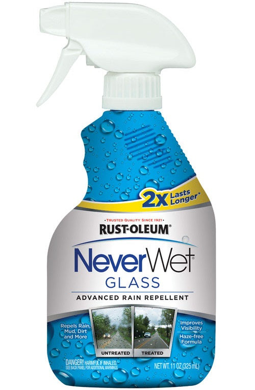 Rust-Oleum 287337 NeverWet Auto Glass Cleaner, 11 Oz