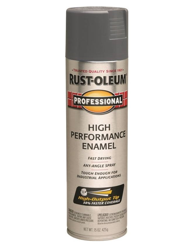 Rust-Oleum 7587-838 High Performance Spray Enamel, Gray, 15 Oz