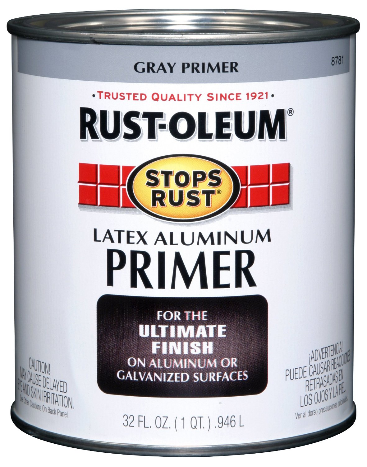 Rust-Oleum 8781502 Stop Rust Gray Aluminum Primer, Quart