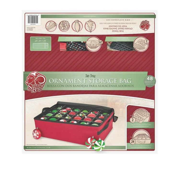 Santa's Bag SB-10188 Two Tray Ornament Storage Bag