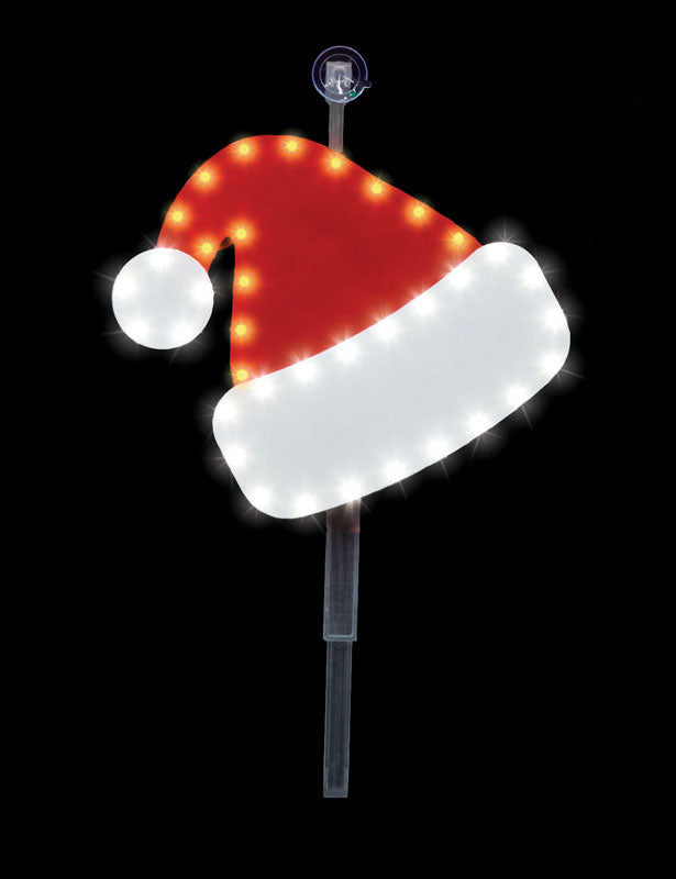 Santa's Best 7407411U LED Santa Hat Christmas Decoration, Plastic