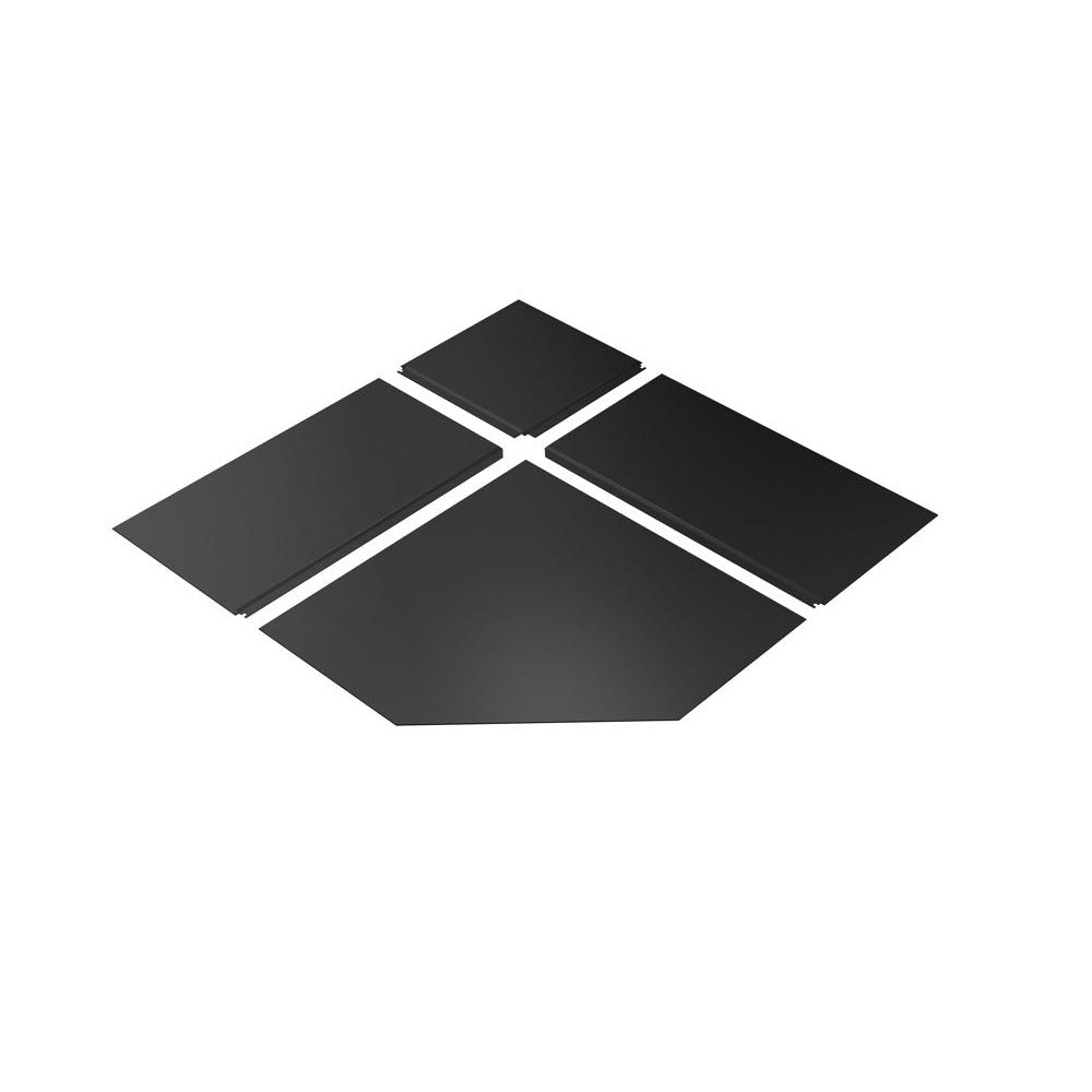 SBI AC02789 Corner Hearth Pad, Black, Steel