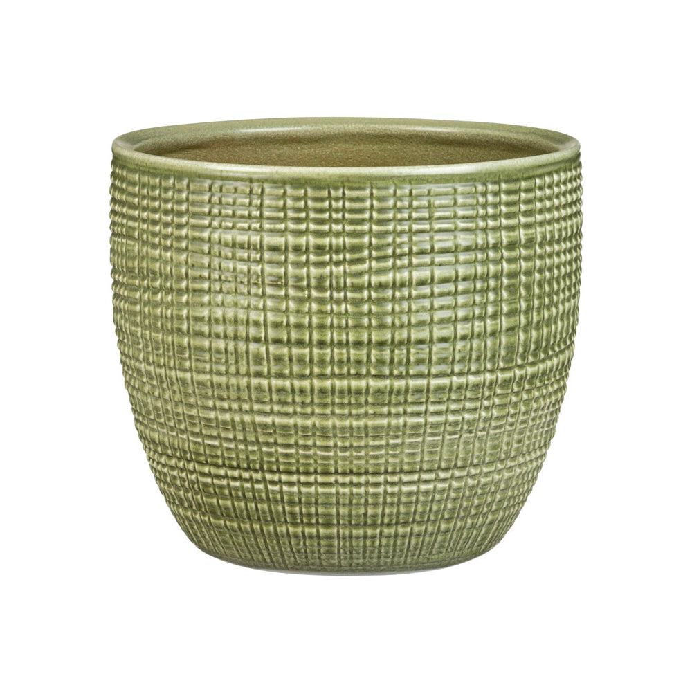 Scheurich 58631 Ceramic Vase Flower Pot, Antique Green, 6.25"