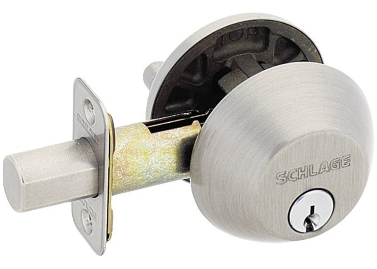 Schlage B60N619 Deadbolt, Satin Nickel