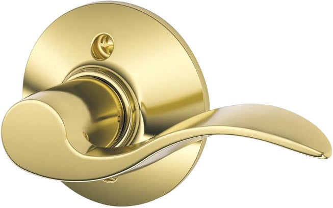 Schlage F170VACC605RH Accent Dummy Lever, Right Hand, Bright Brass