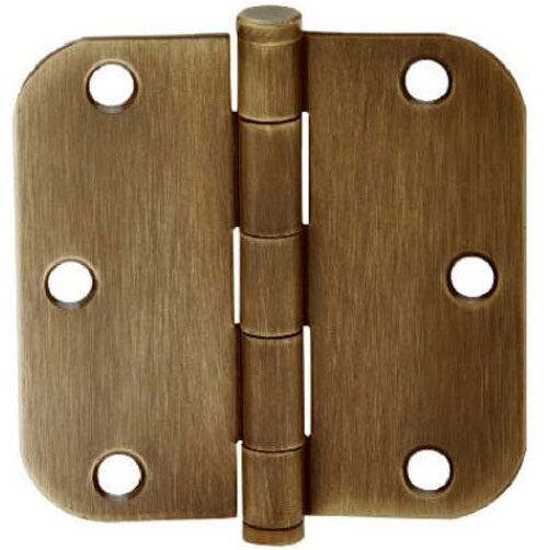 Schlage SC3P1011F-609E Round Radius Corner Hinges, 3.5", Antique Brass