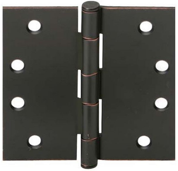 Schlage SC3P1020F-716E Square Corner Hinge, 4" x 4", Aged Bronze