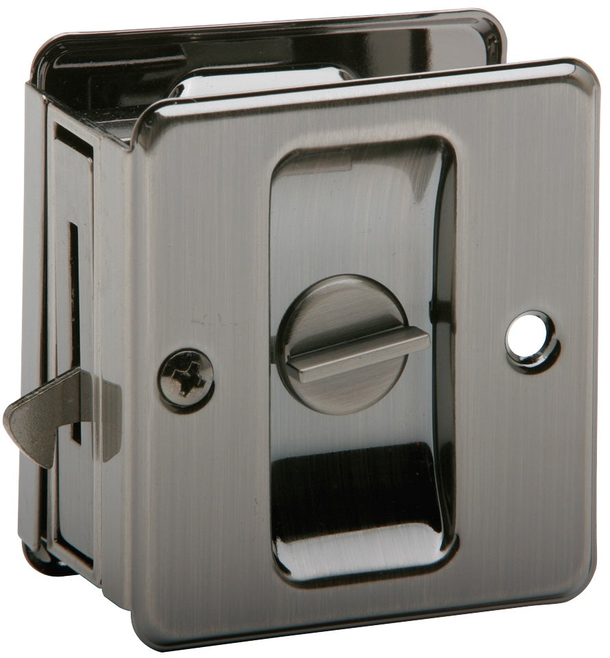 Schlage SC991B-620 Slidinig Door Lock, Antique Pewter