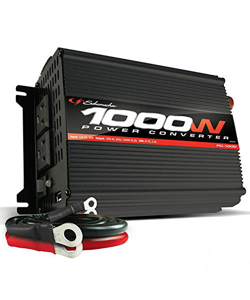 Schumacher PC-1000 Continuous Power Inverter, 1000 Watts, Black