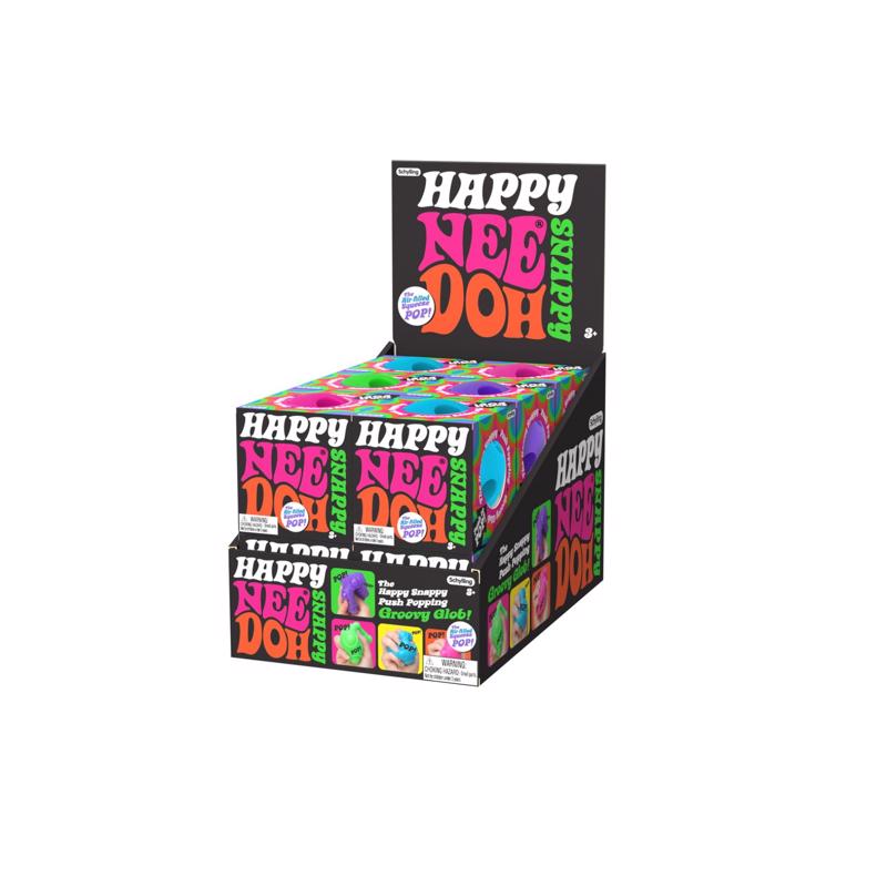 Schylling HSNB NeeDoh Happy Snappy Ball, Assorted Colors, 3+ yr
