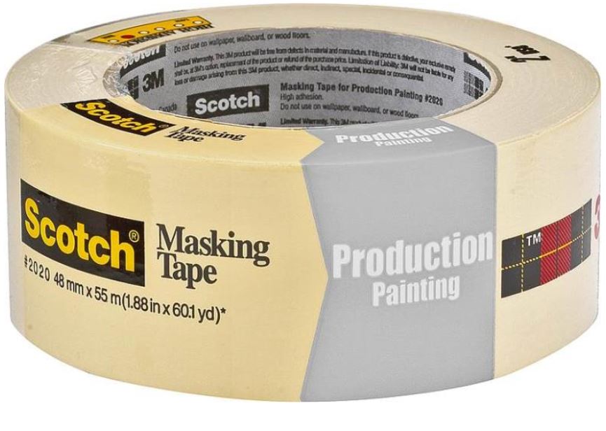 Scotch 2020-2A Masking Tape, 1.88" X 60.1 YD