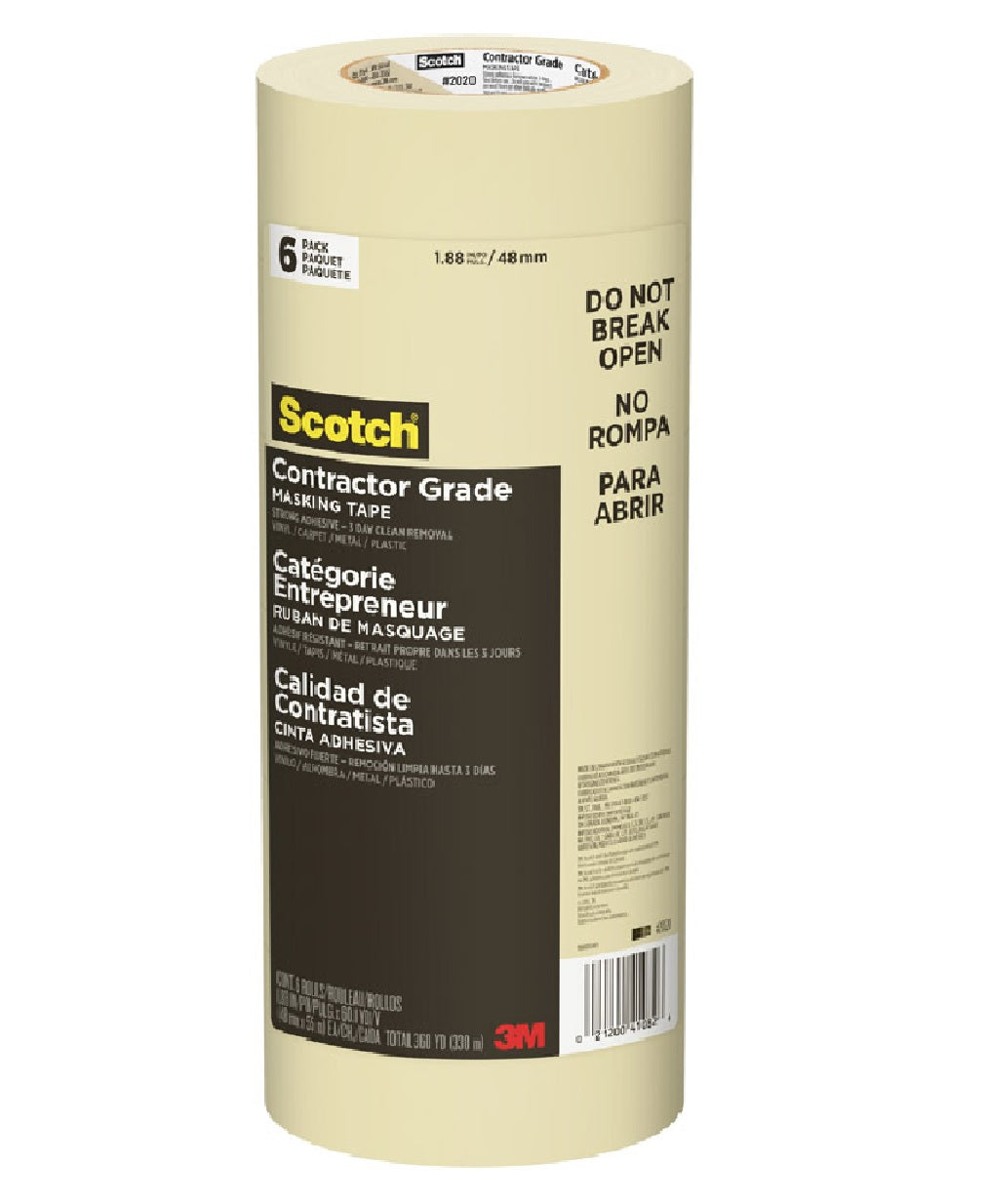 Scotch 2020-48A-CP Masking Tape, 1.88" x 60.1 Yard