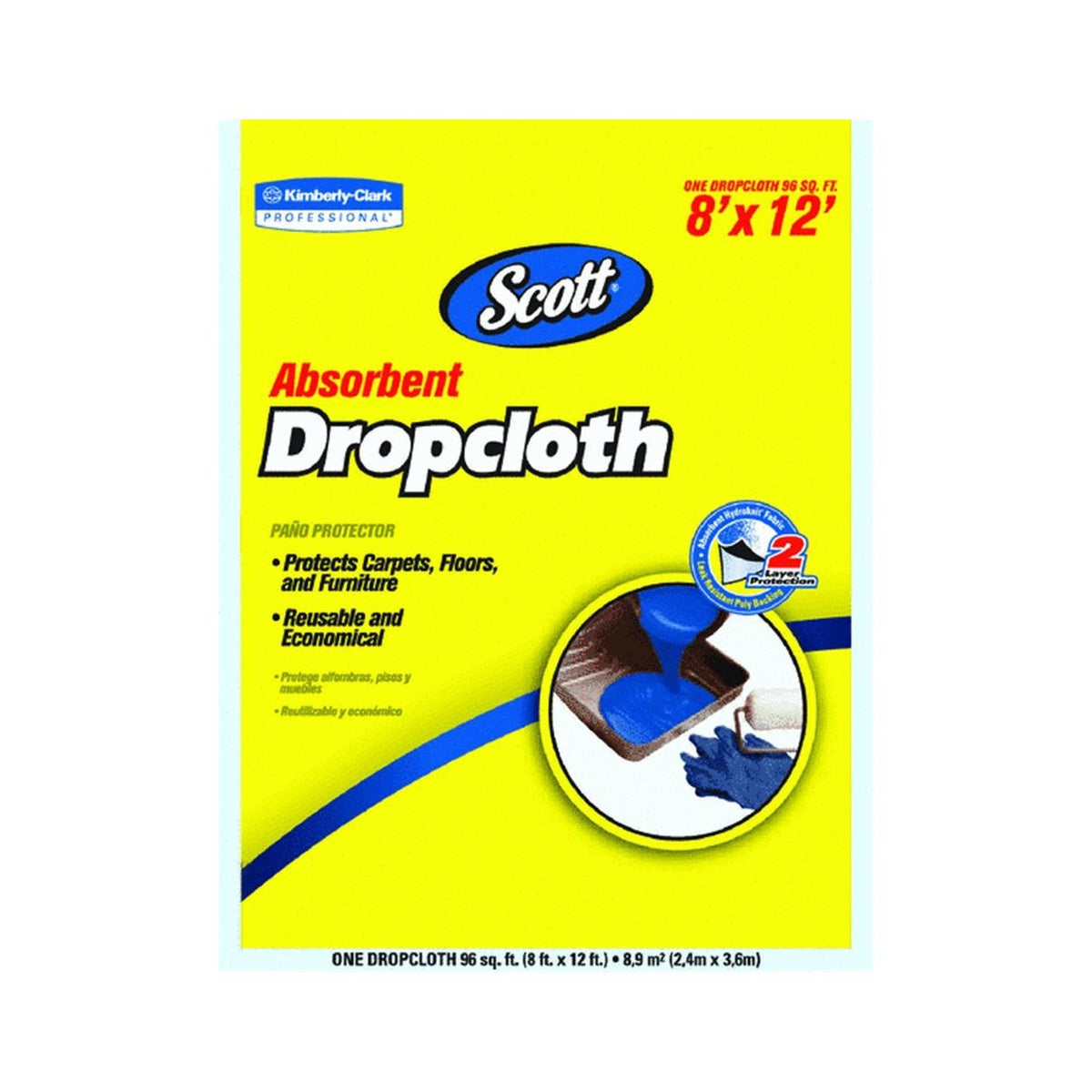 Scott 11658 Paper Drop Cloth, 8' x 12'