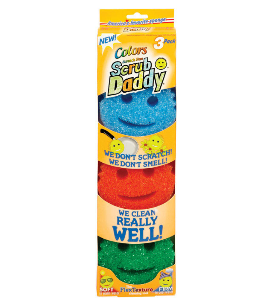 Scrub Daddy SDC3PK Multi-Colored Sponges, Set Of 3