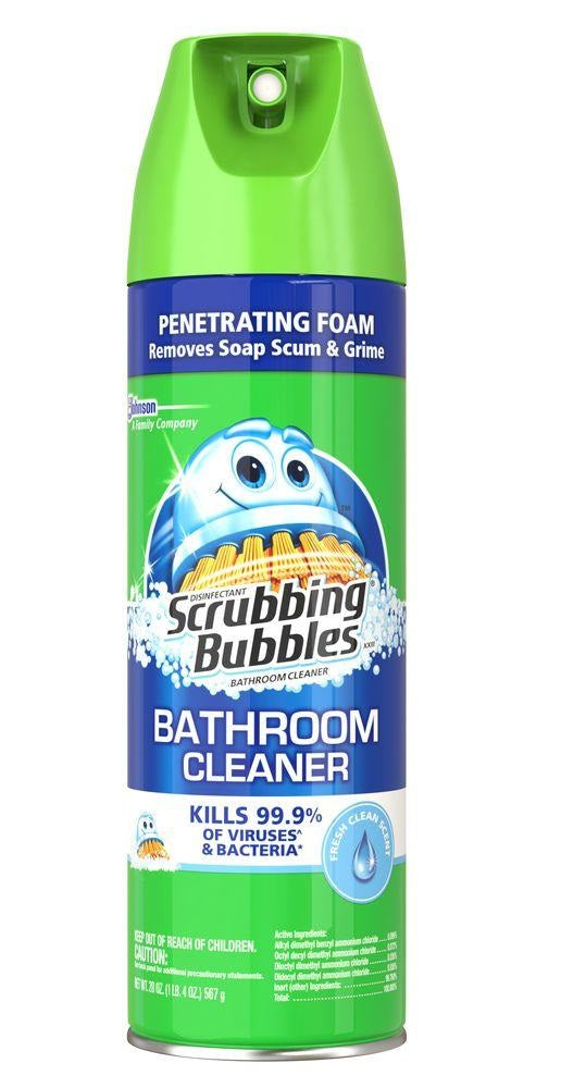 Scrubbing Bubbles 71367 Multi-Surface Bathroom Cleaner, 22 Oz, Clear Yellow