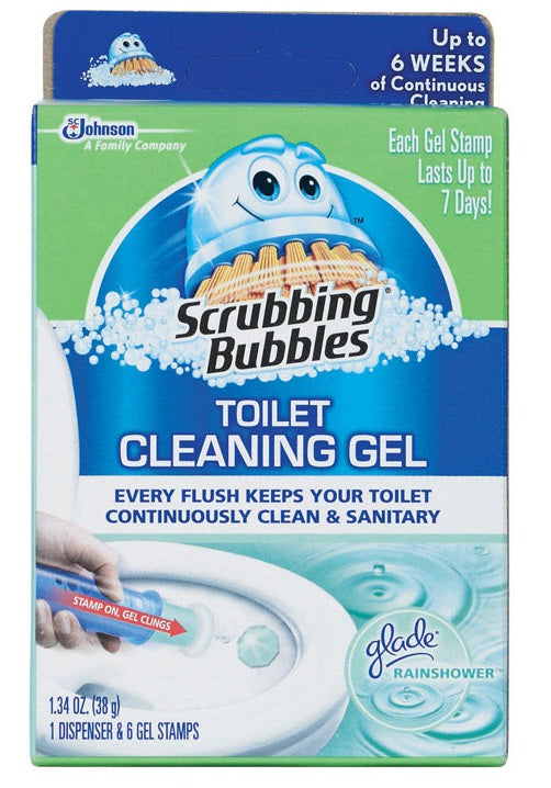 Scrubbling Bubbles 71381 Toilet Cleaning Gel, Rainshower, 1.34 Oz