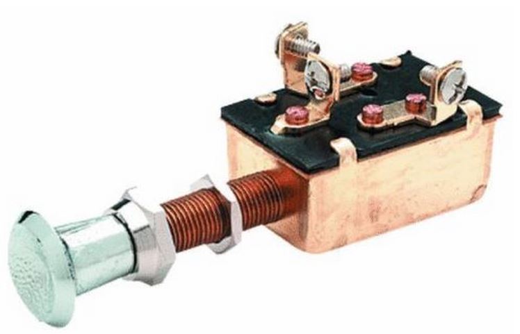 Seachoice 11911 Push-Pull Switch, 1-1/4"x3/8", 12 V