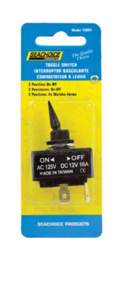 Seachoice 12001 Toggle Switch, 15/32", 12 V