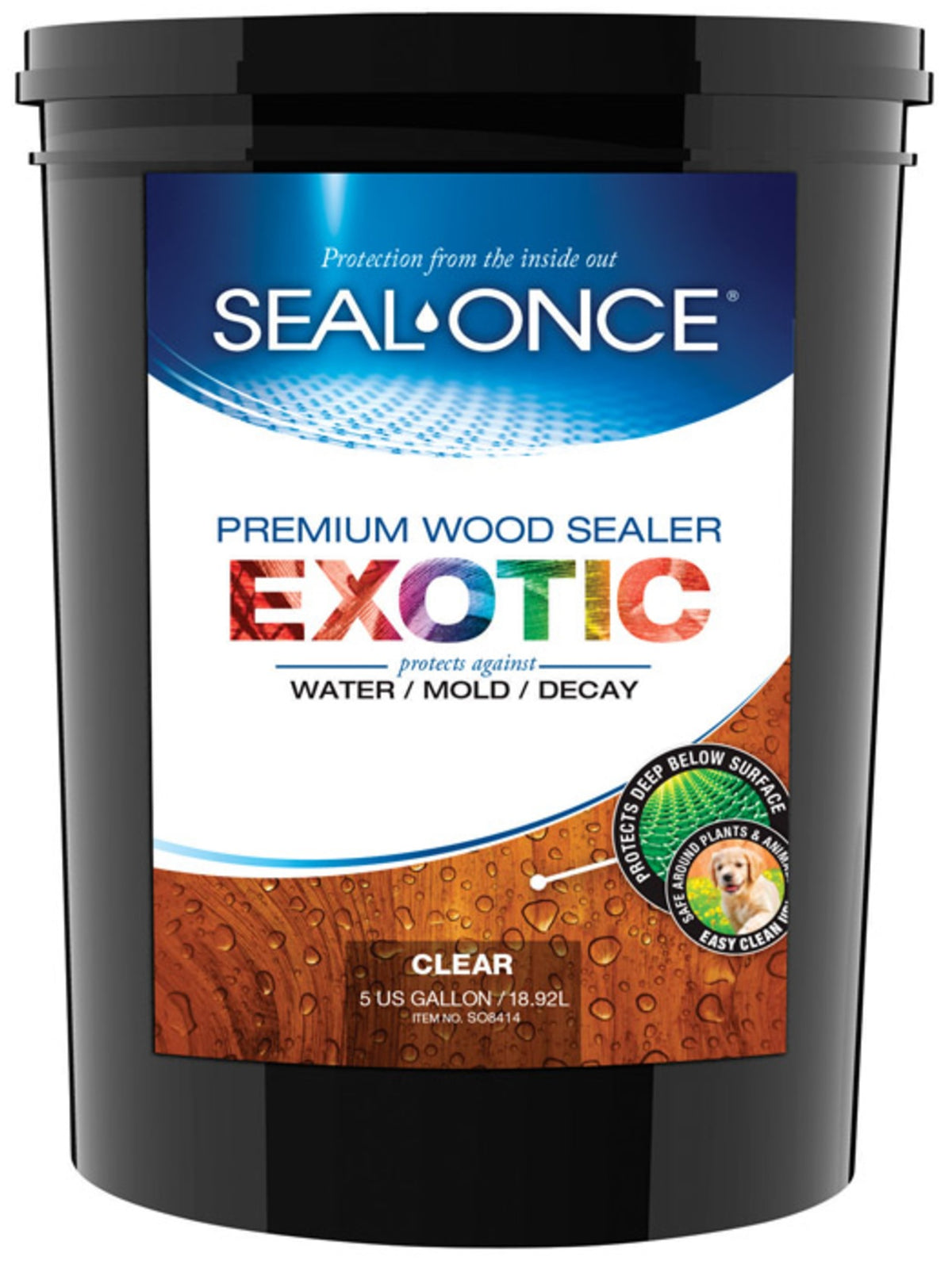 Seal-Once SO8414 EXOTIC Premium Wood Sealer, 5 Gallon