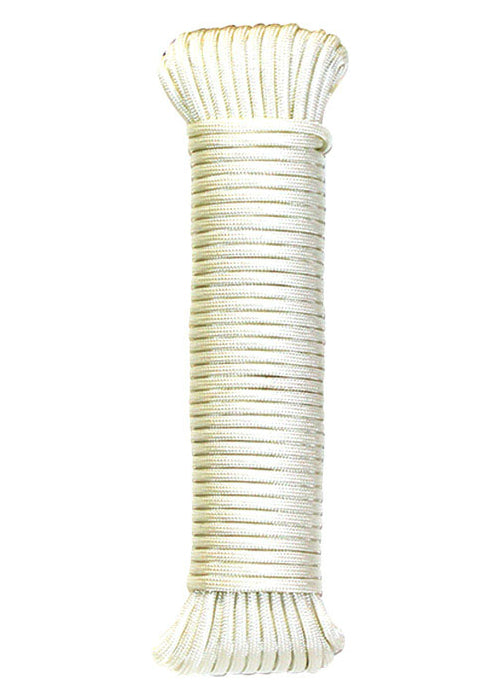 SecureLine NPC5503250W Braided Nylon Paracord, White, 5/32" x 50'