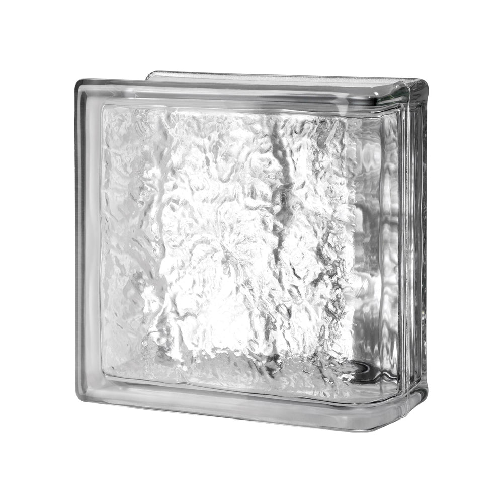 Seves 123225 Cortina EndBlock Glass Block, 4" D x 8" H x 8" W