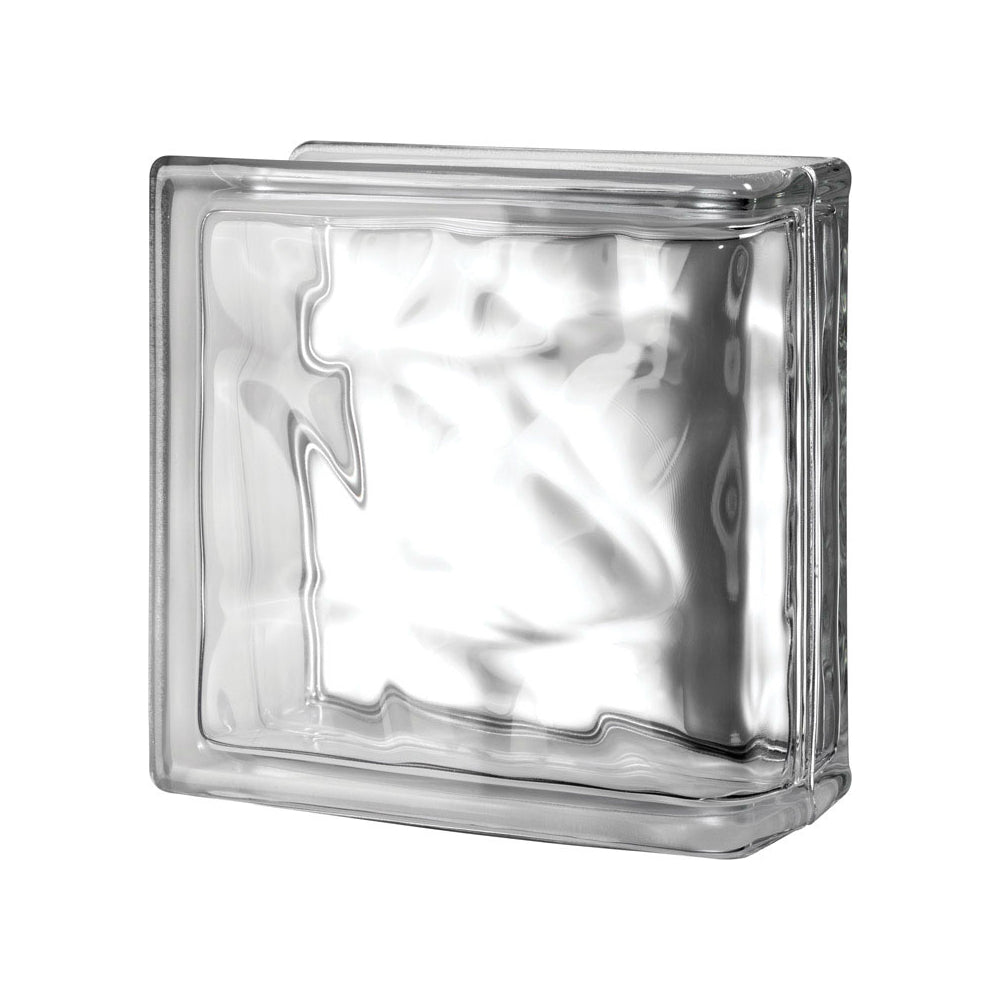 Seves 123226 Nubio Endblock Glass Block, 4" D x 8" H x 8" W
