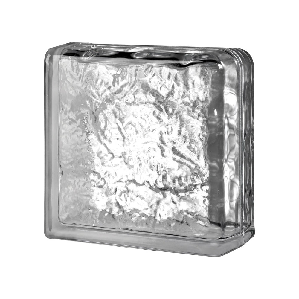Seves 123227 Cortina Double End Glass Block, 4" D x 8" H x 8" W