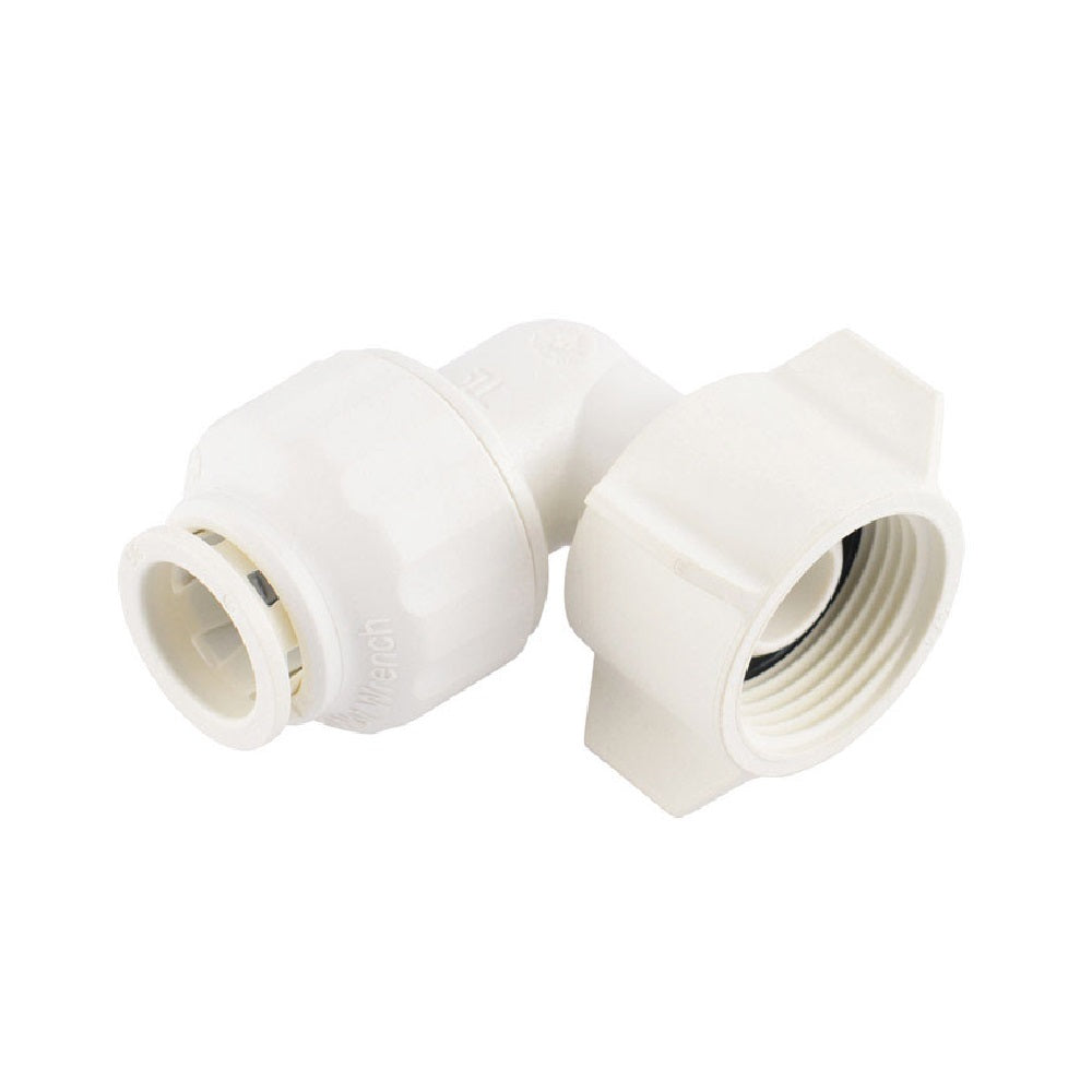 SharkBite 25667 Quick Connect Poly Elbow Female Swivel Elbow, 3/8" x 1/2"