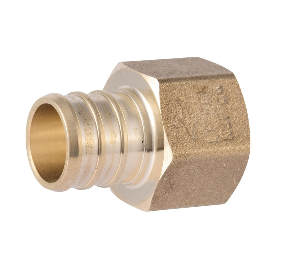 SharkBite UC092LFA Barb FNPT Adapter, Brass
