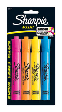 Sharpie 25174 Accent Highlighter, Assorted Color