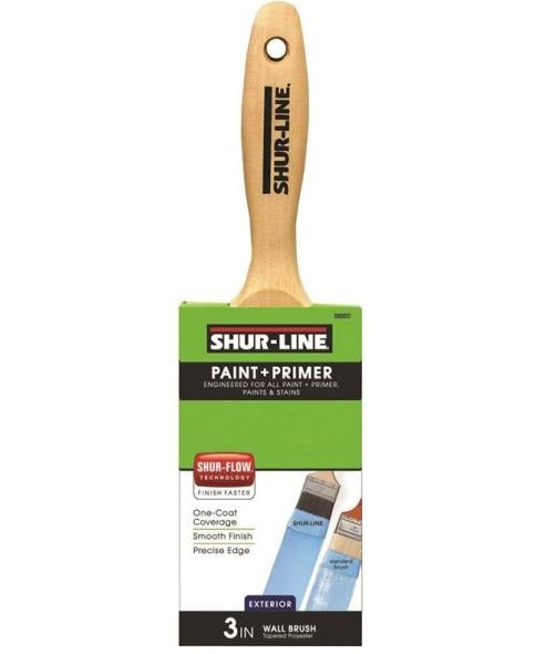 Shur-Line 2002031 Exterior Flat Wall Paintbrush, 3"