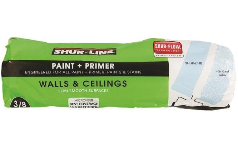 Shur-Line 2002145 Paint Roller Cover, Microfiber, 9" Length, 3/8" Nap