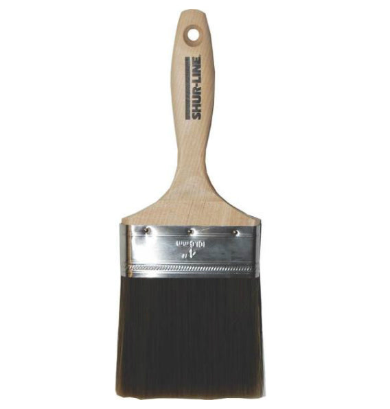 Shur-Line 55538 Beavertail Poly Wall Paint Brush, 4"