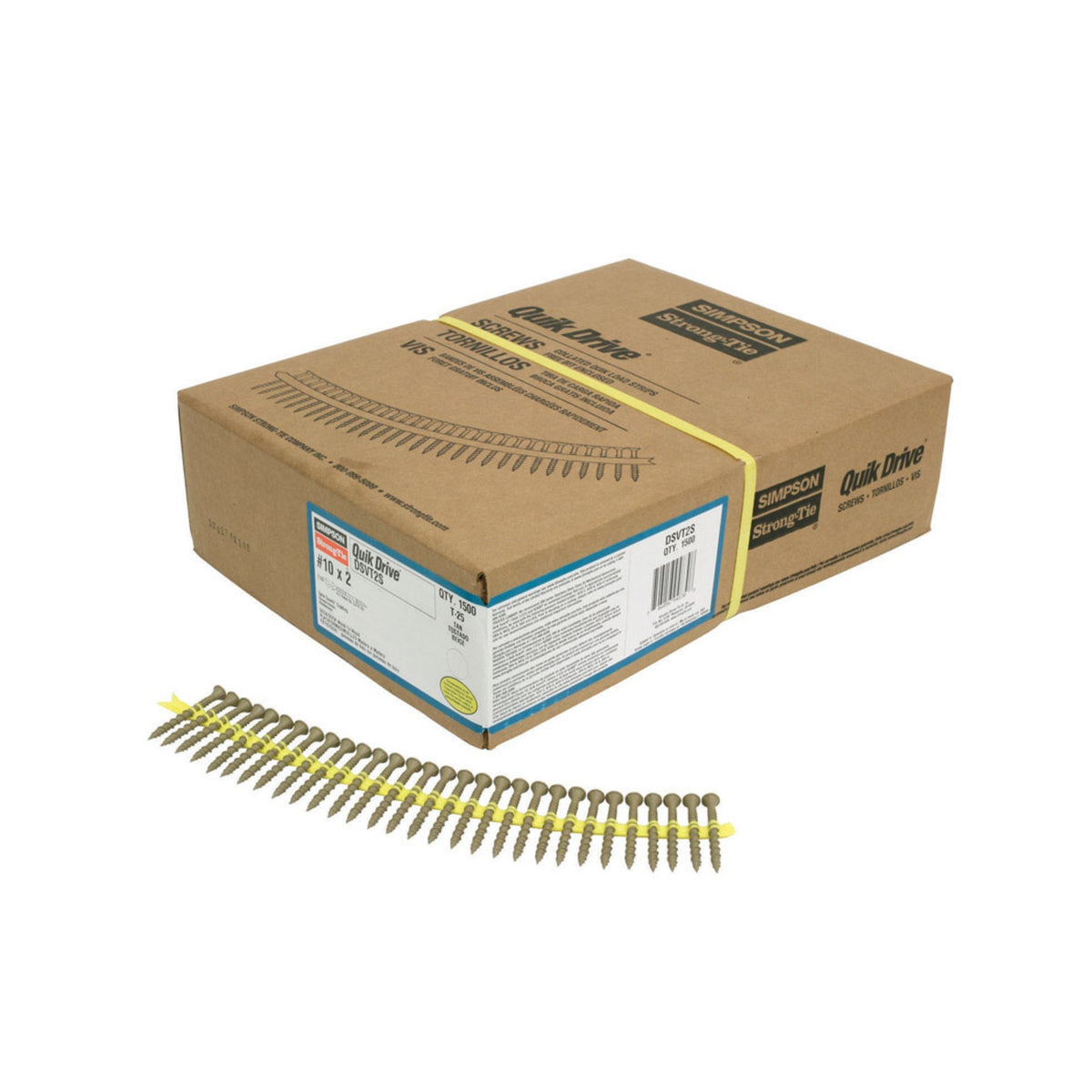 Simpson Strong-Tie DSVT2S Quik Drive Collated Decking Screw, No 10 x 2"