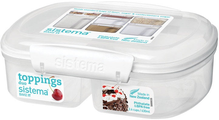 Sistema 1210 Klip It Bakery Split Container, 2.6 Cups