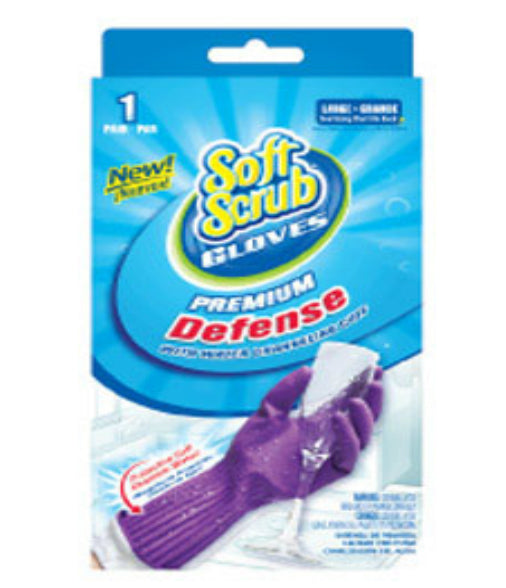 Soft Scrub 12813-16 Large Premium Defense Glove, Purple