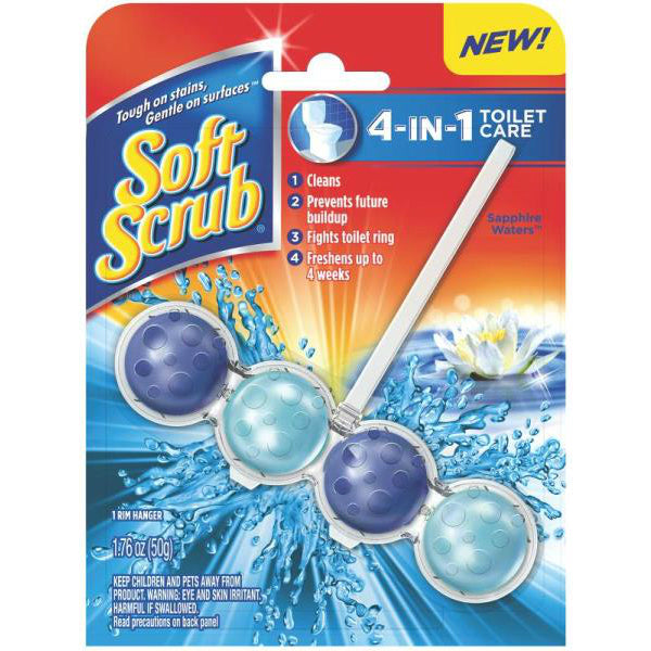 Soft Scrub 1734778 4-in-1 Toilet Bowl Cleaner, Sapphire Waters