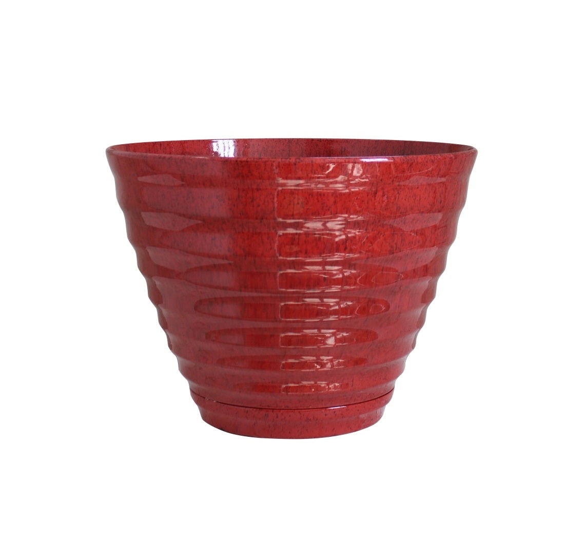 Southern Patio HDR-064763 Beehive Design Planter, Red, 15.9 inch