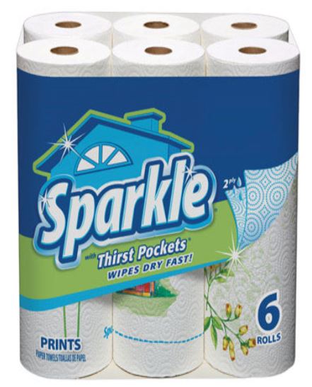 Sparkle 21646 Paper Towel With Thirst Pocket, 2 Ply, 11" X 11",