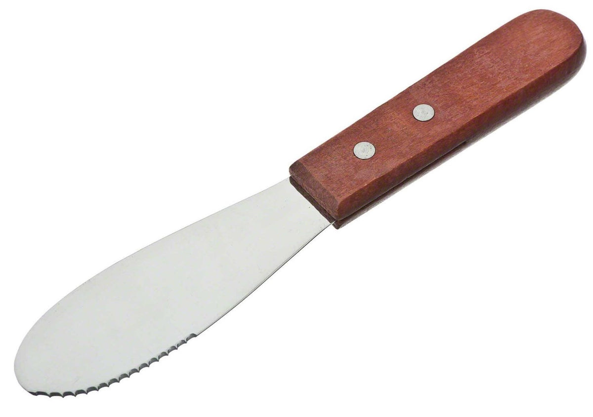 HIC 475 Stainless Steel Spreader With Wooden Handle, 8"