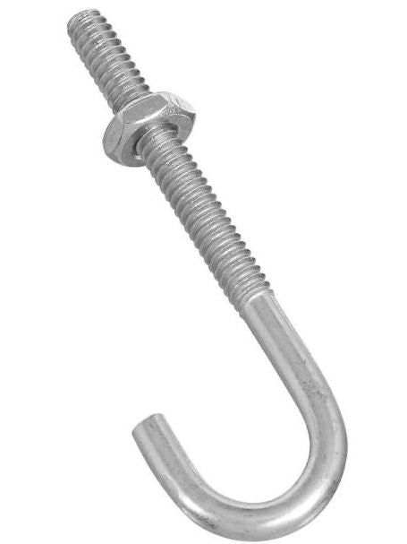 Stanley 232876 Hook J Bolt, 3/16" x 2-1/2"