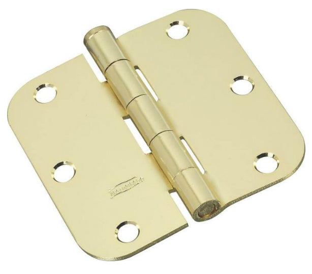 Stanley 830207 Polished Brass Door Hinge, 4"