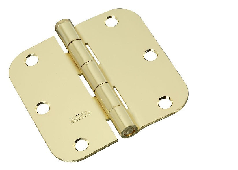 Stanley 830208 Polished Brass Door Hinge, 3"
