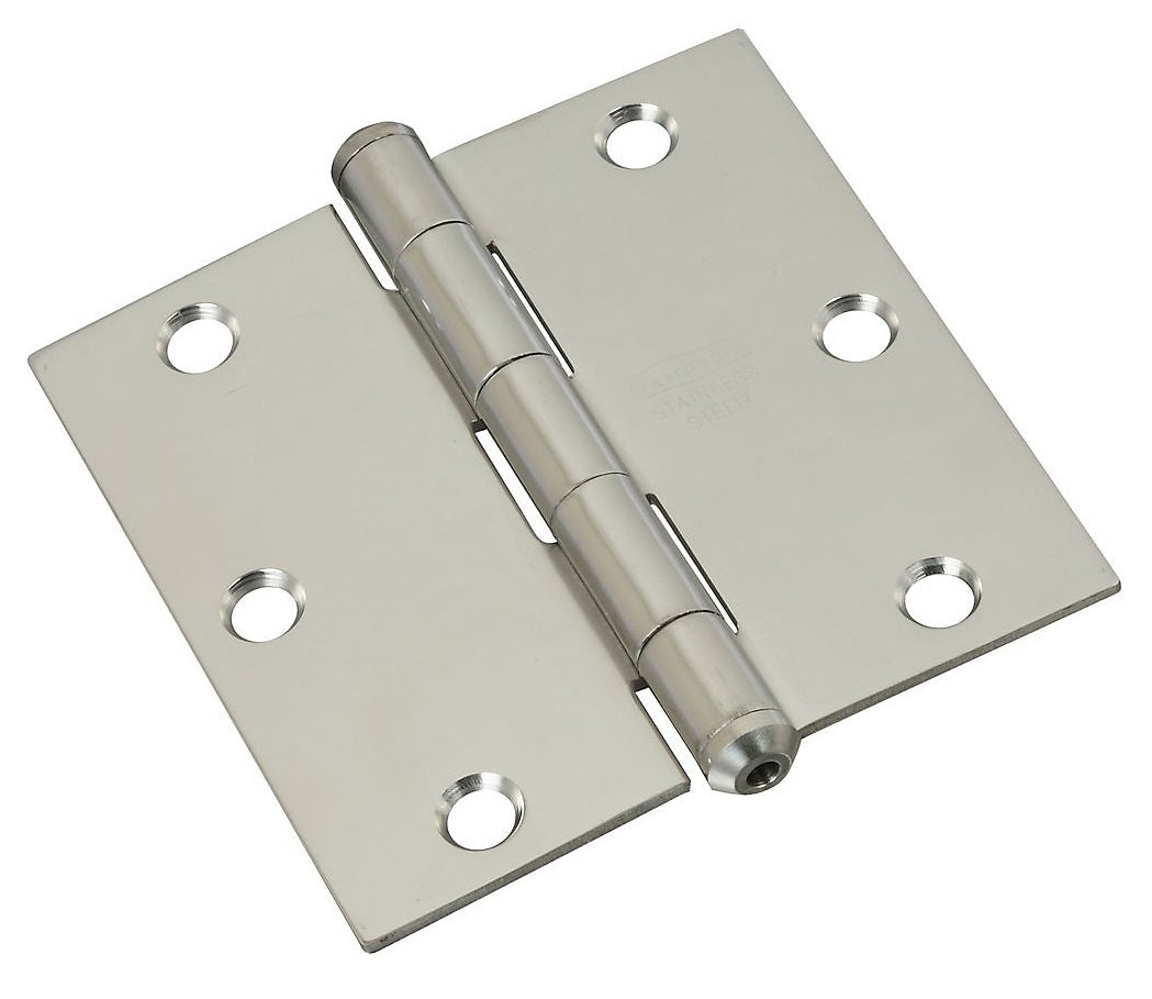 National Hardware N830-275 Residential Door Hinges, Stainless Steel, 3-1/2"